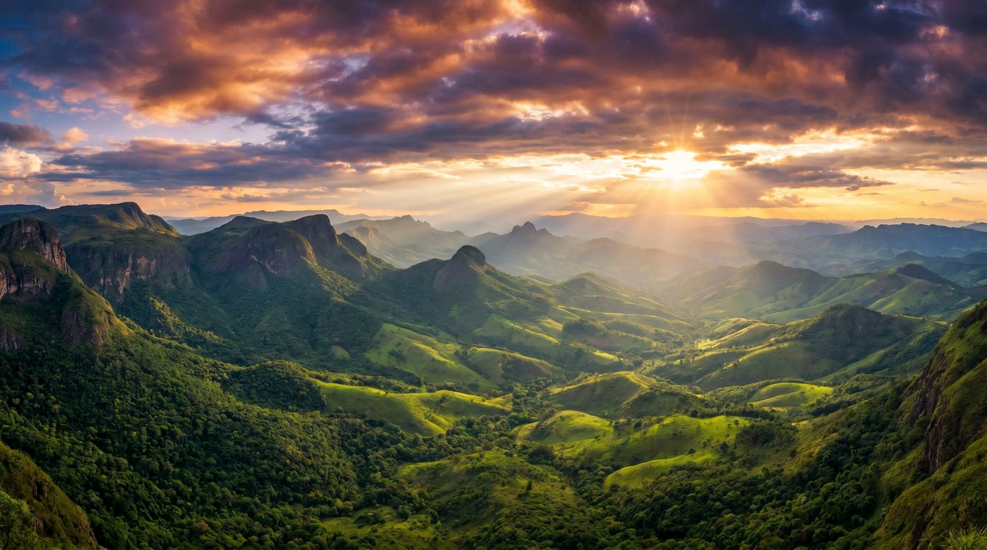Paisagem das montanhas de Minas Gerais