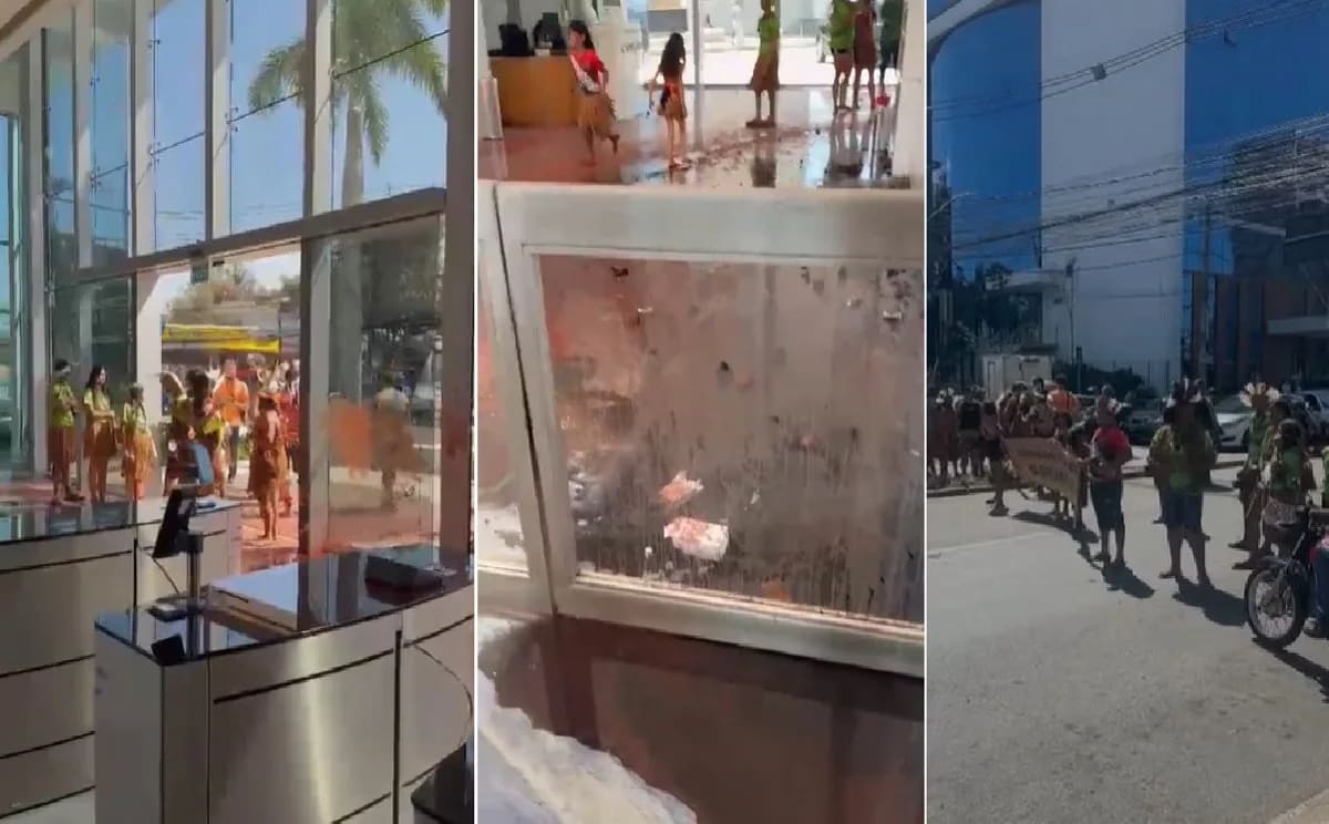 Imagens divulgadas nas redes sociais mostram manifestação na sede da Vale em Nova Lima
